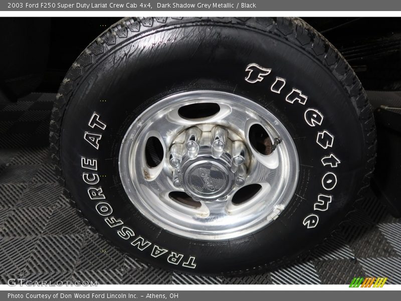 Dark Shadow Grey Metallic / Black 2003 Ford F250 Super Duty Lariat Crew Cab 4x4