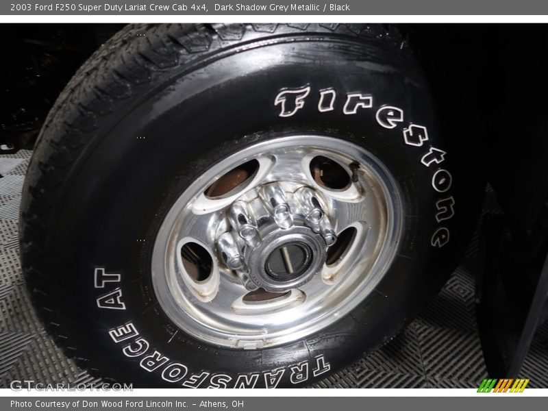 Dark Shadow Grey Metallic / Black 2003 Ford F250 Super Duty Lariat Crew Cab 4x4