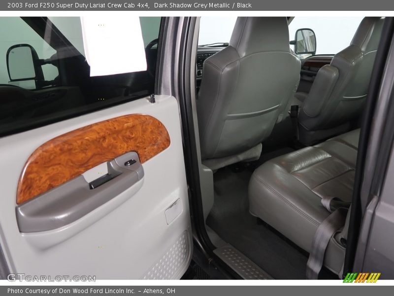 Dark Shadow Grey Metallic / Black 2003 Ford F250 Super Duty Lariat Crew Cab 4x4