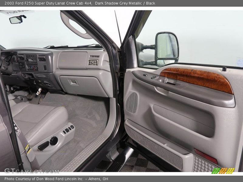 Dark Shadow Grey Metallic / Black 2003 Ford F250 Super Duty Lariat Crew Cab 4x4