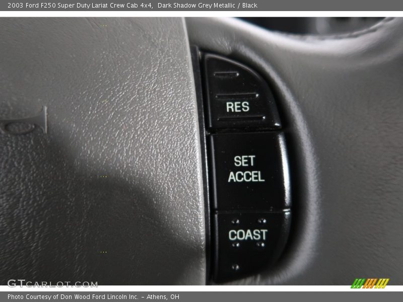 Dark Shadow Grey Metallic / Black 2003 Ford F250 Super Duty Lariat Crew Cab 4x4