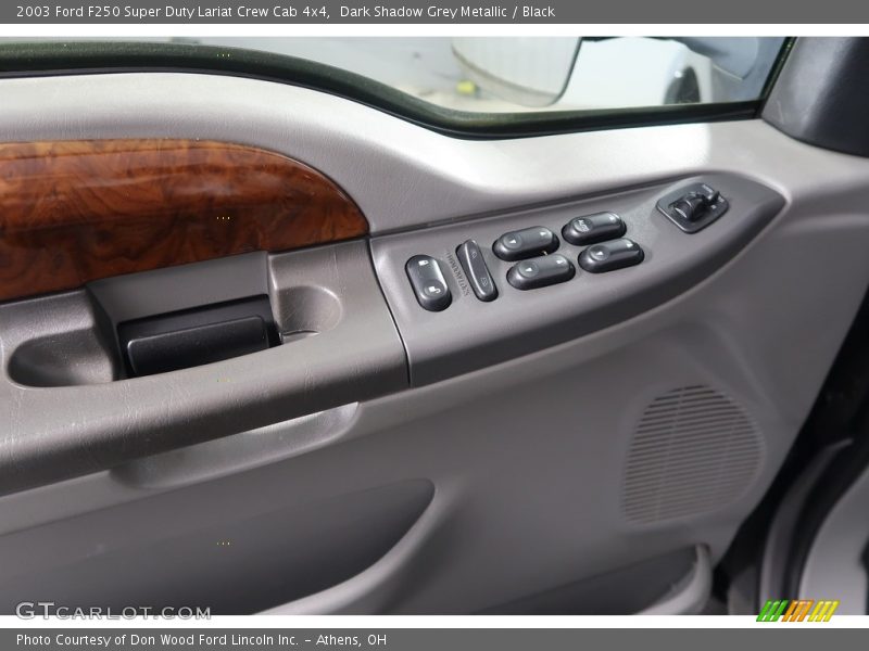 Dark Shadow Grey Metallic / Black 2003 Ford F250 Super Duty Lariat Crew Cab 4x4