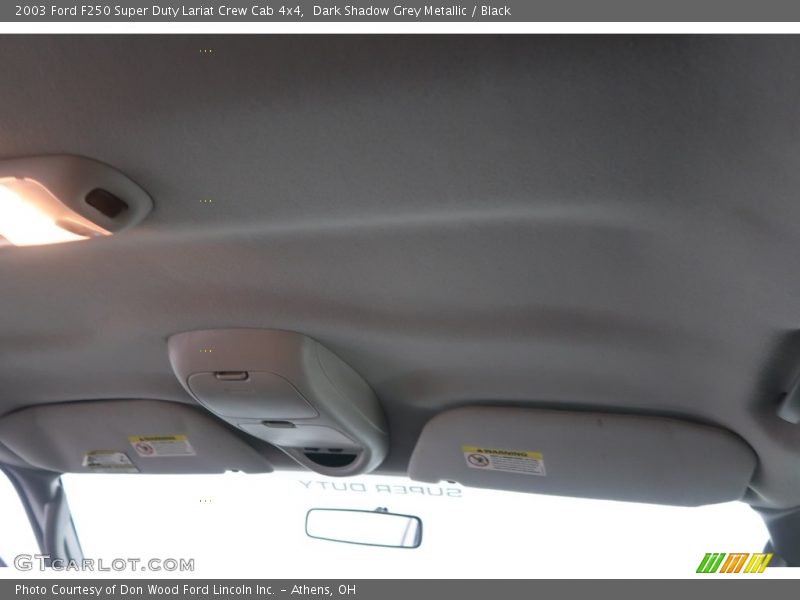 Dark Shadow Grey Metallic / Black 2003 Ford F250 Super Duty Lariat Crew Cab 4x4