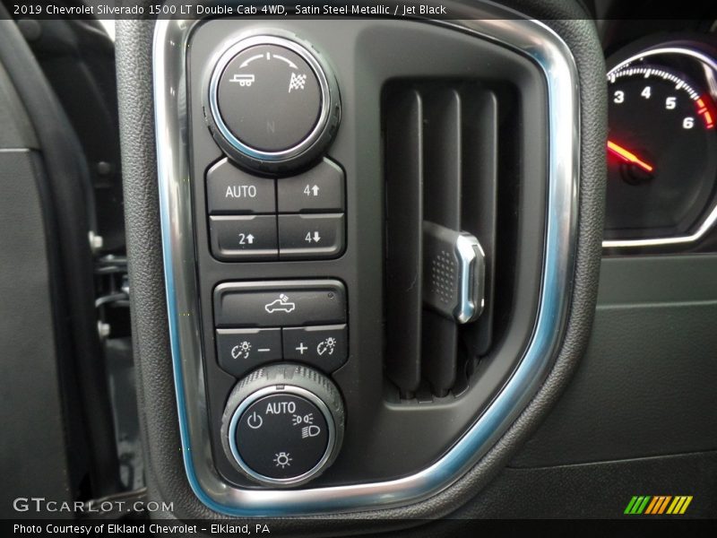 Satin Steel Metallic / Jet Black 2019 Chevrolet Silverado 1500 LT Double Cab 4WD