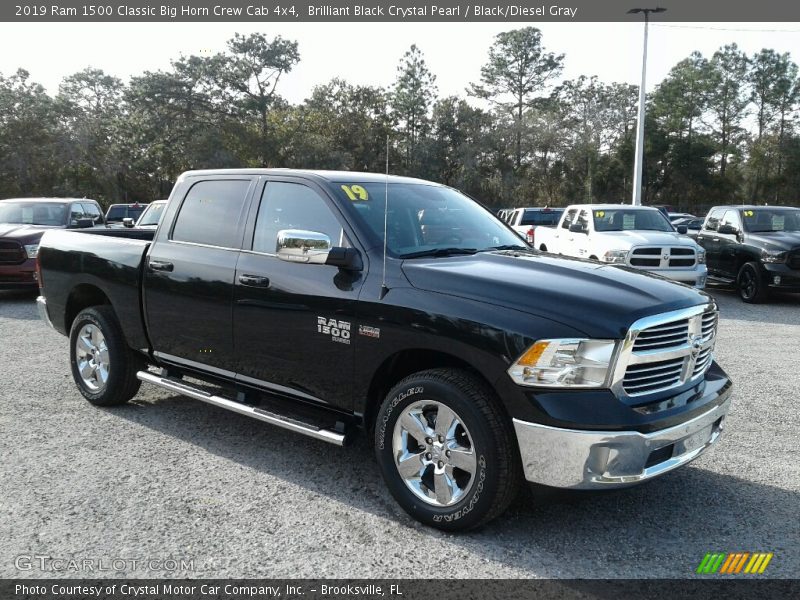 Brilliant Black Crystal Pearl / Black/Diesel Gray 2019 Ram 1500 Classic Big Horn Crew Cab 4x4