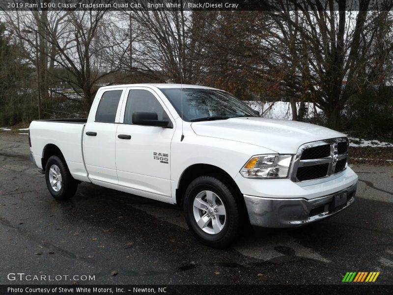 Bright White / Black/Diesel Gray 2019 Ram 1500 Classic Tradesman Quad Cab