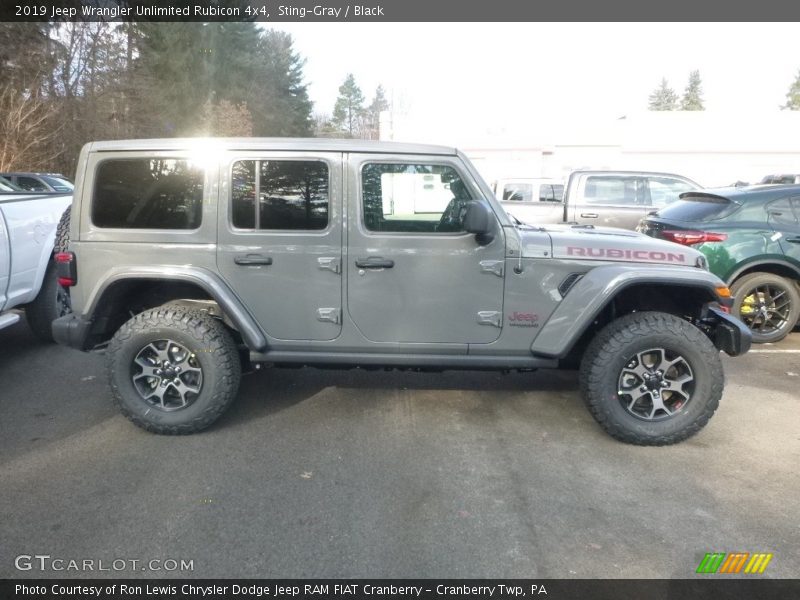 Sting-Gray / Black 2019 Jeep Wrangler Unlimited Rubicon 4x4