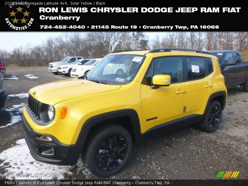 Solar Yellow / Black 2018 Jeep Renegade Latitude 4x4