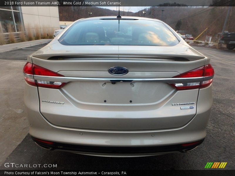 White Gold / Medium Soft Ceramic 2018 Ford Fusion Titanium AWD