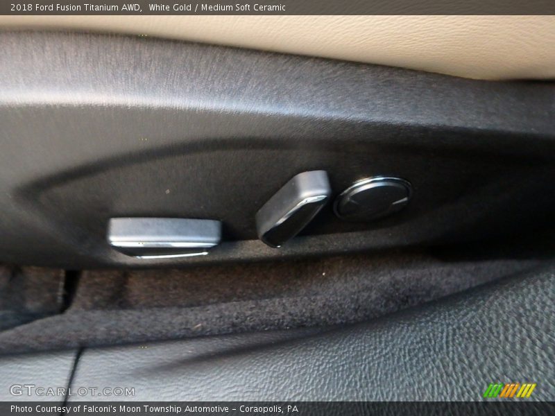 White Gold / Medium Soft Ceramic 2018 Ford Fusion Titanium AWD
