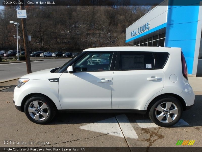 Clear White / Black 2019 Kia Soul