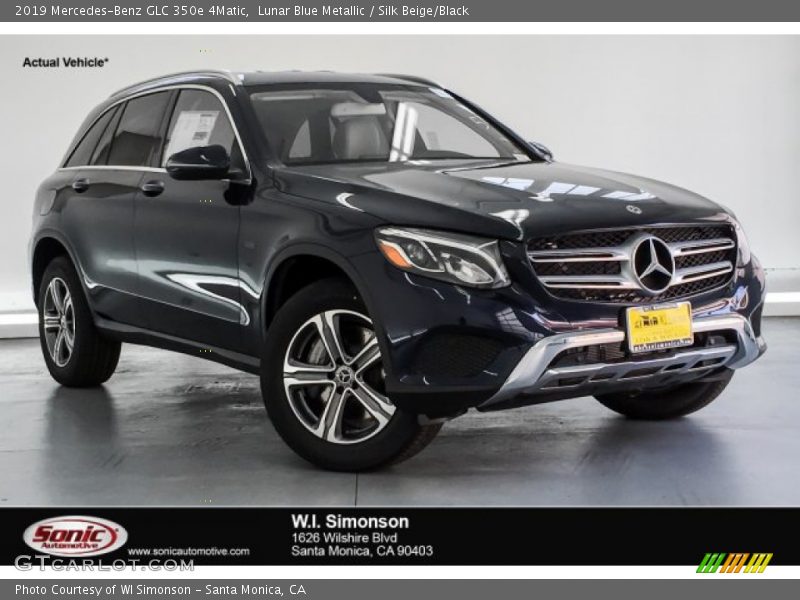 Lunar Blue Metallic / Silk Beige/Black 2019 Mercedes-Benz GLC 350e 4Matic