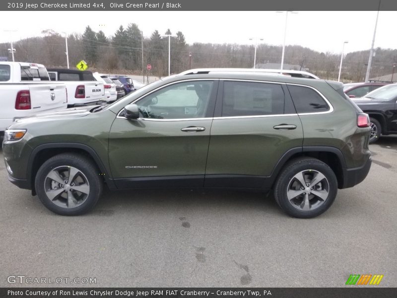 Olive Green Pearl / Black 2019 Jeep Cherokee Limited 4x4