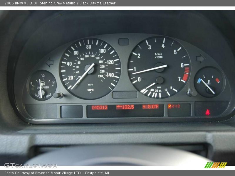 Sterling Grey Metallic / Black Dakota Leather 2006 BMW X5 3.0i