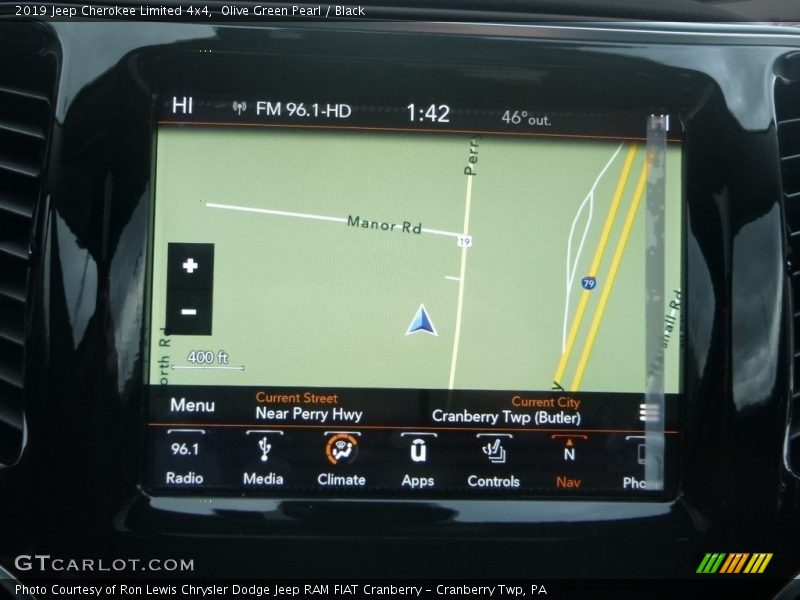 Olive Green Pearl / Black 2019 Jeep Cherokee Limited 4x4