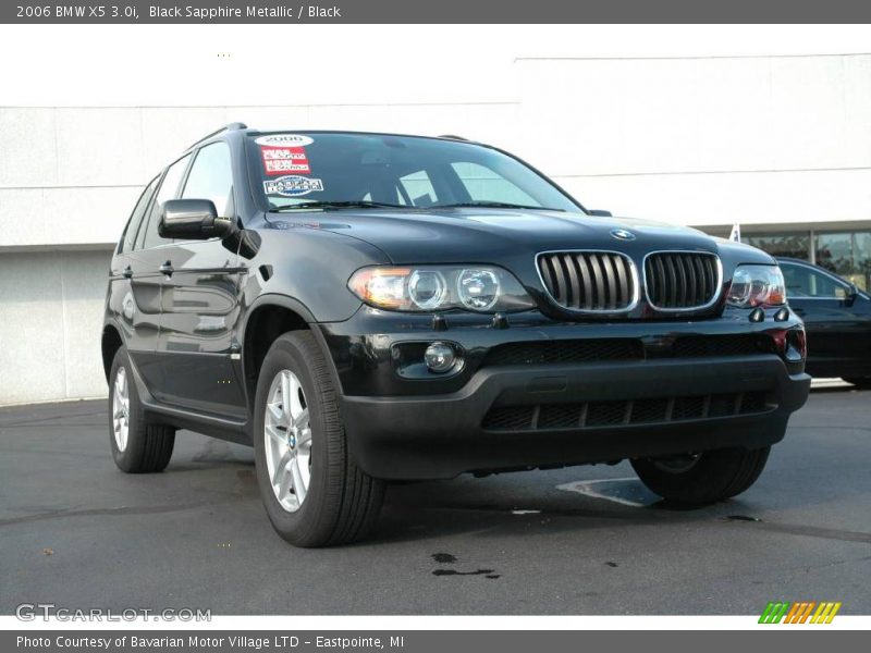 Black Sapphire Metallic / Black 2006 BMW X5 3.0i