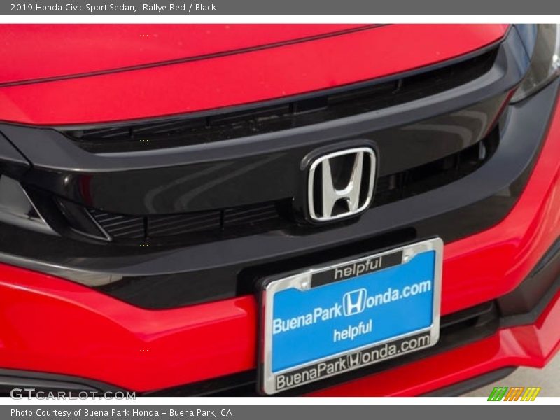 Rallye Red / Black 2019 Honda Civic Sport Sedan