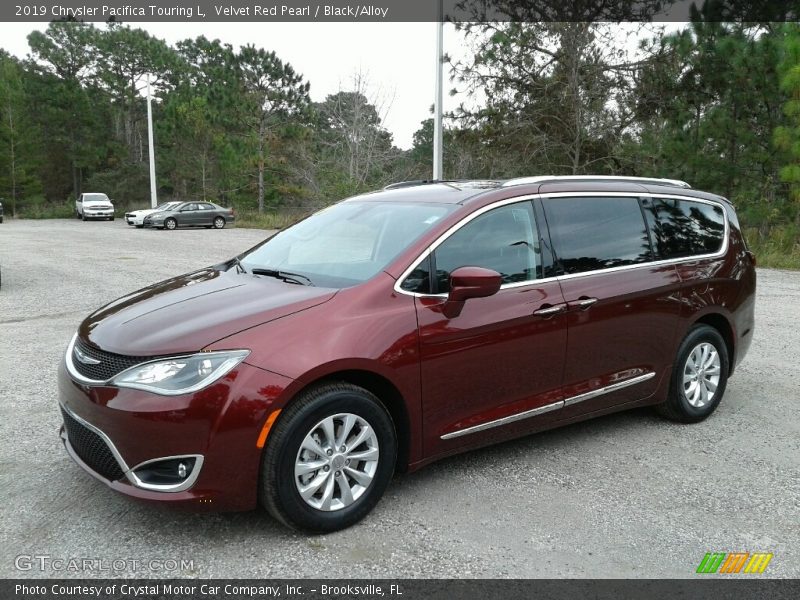 Velvet Red Pearl / Black/Alloy 2019 Chrysler Pacifica Touring L