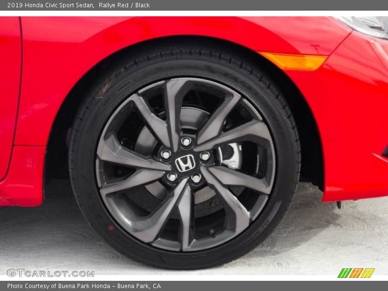 Rallye Red / Black 2019 Honda Civic Sport Sedan