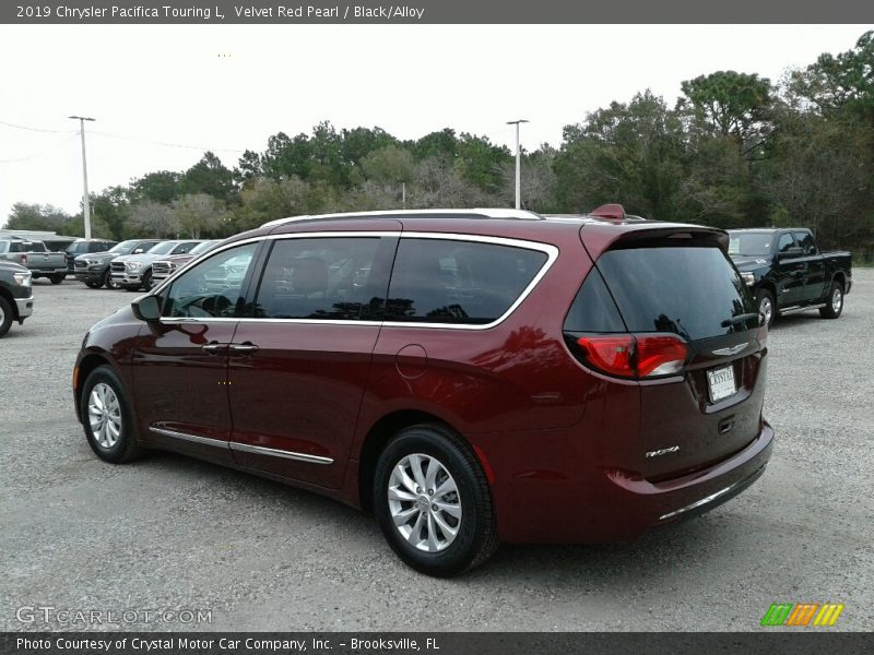 Velvet Red Pearl / Black/Alloy 2019 Chrysler Pacifica Touring L