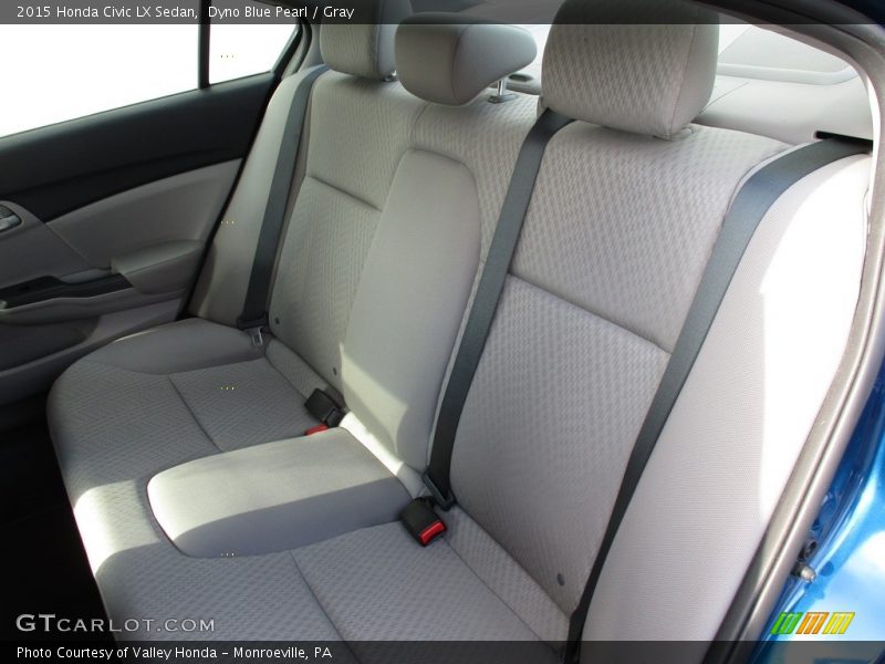 Dyno Blue Pearl / Gray 2015 Honda Civic LX Sedan