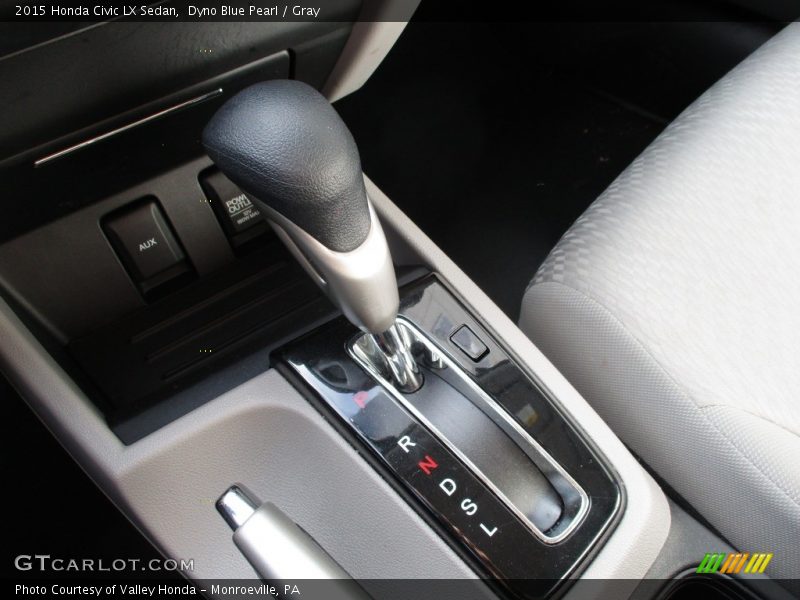 Dyno Blue Pearl / Gray 2015 Honda Civic LX Sedan