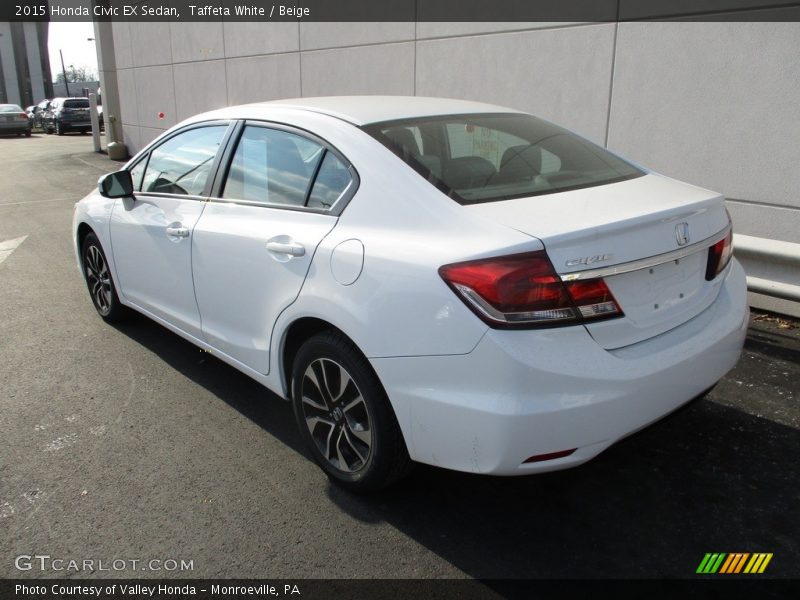 Taffeta White / Beige 2015 Honda Civic EX Sedan