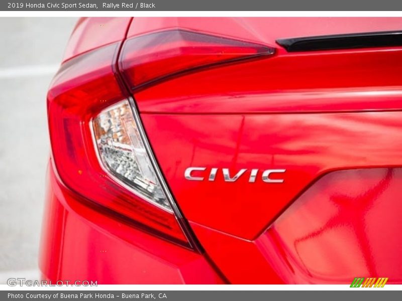 Rallye Red / Black 2019 Honda Civic Sport Sedan