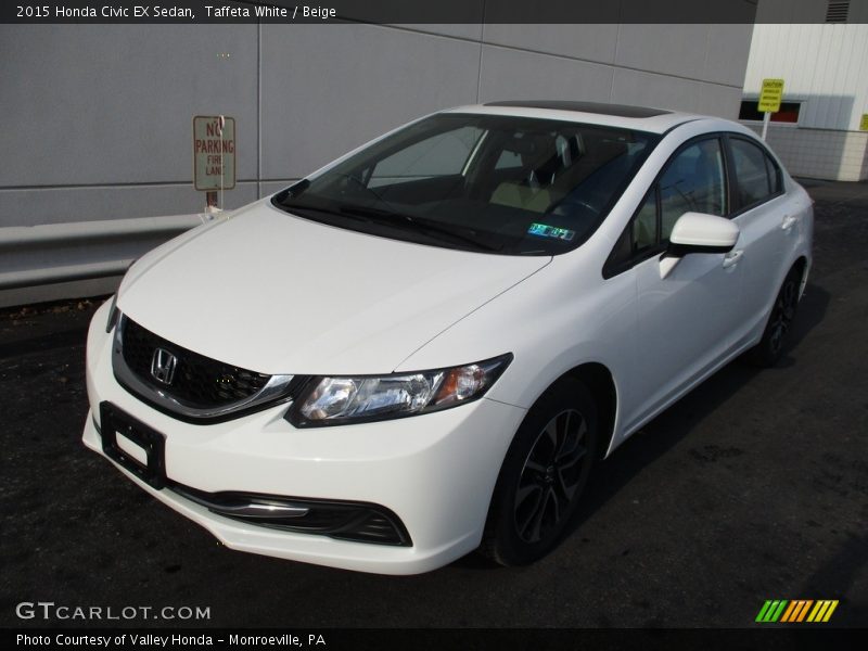 Taffeta White / Beige 2015 Honda Civic EX Sedan