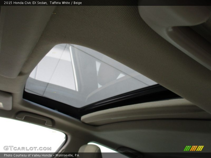 Taffeta White / Beige 2015 Honda Civic EX Sedan