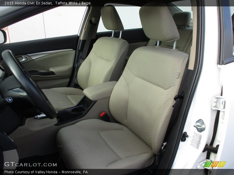 Taffeta White / Beige 2015 Honda Civic EX Sedan