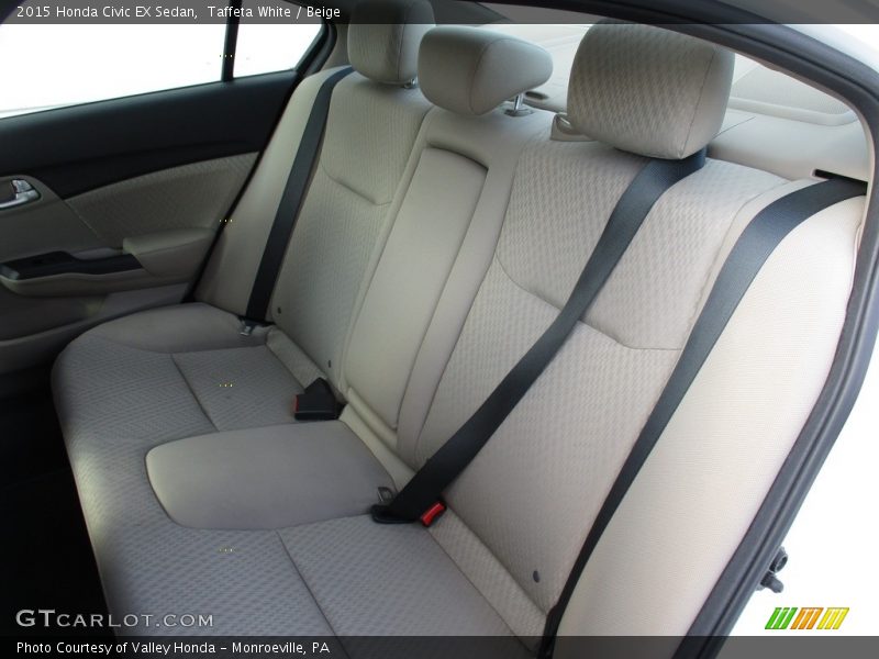 Taffeta White / Beige 2015 Honda Civic EX Sedan