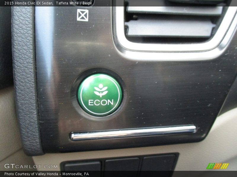 Taffeta White / Beige 2015 Honda Civic EX Sedan