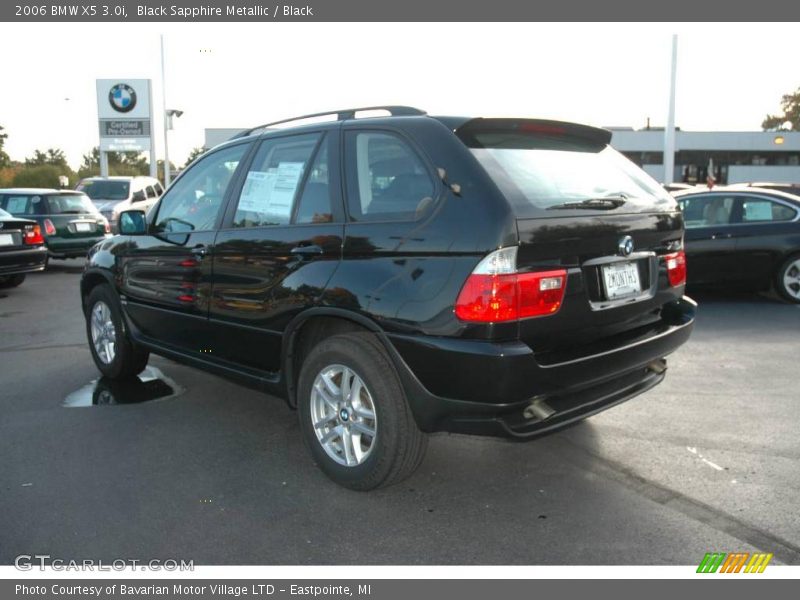 Black Sapphire Metallic / Black 2006 BMW X5 3.0i