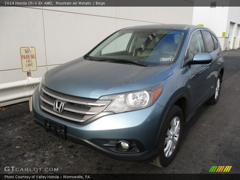 Mountain Air Metallic / Beige 2014 Honda CR-V EX AWD