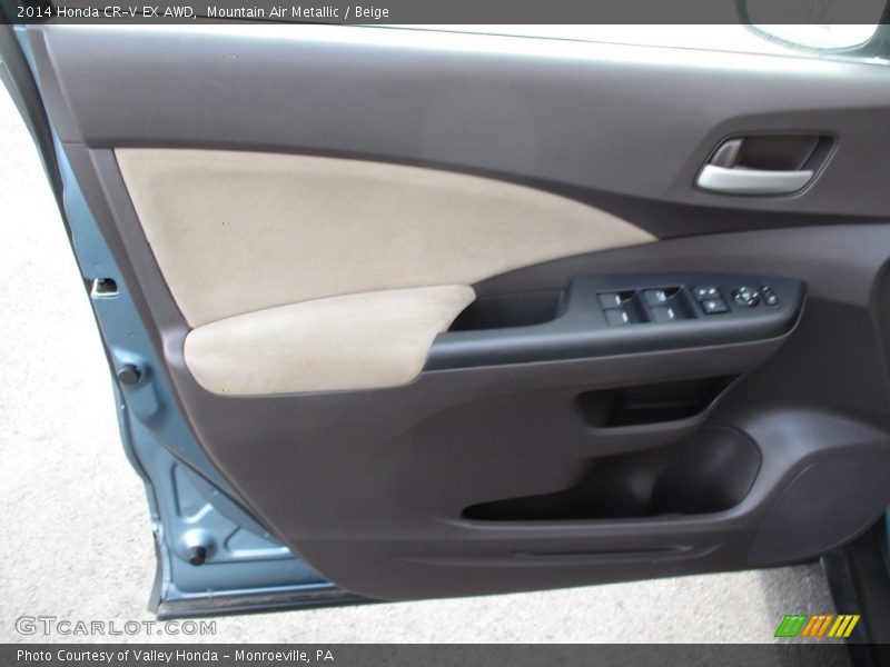 Mountain Air Metallic / Beige 2014 Honda CR-V EX AWD