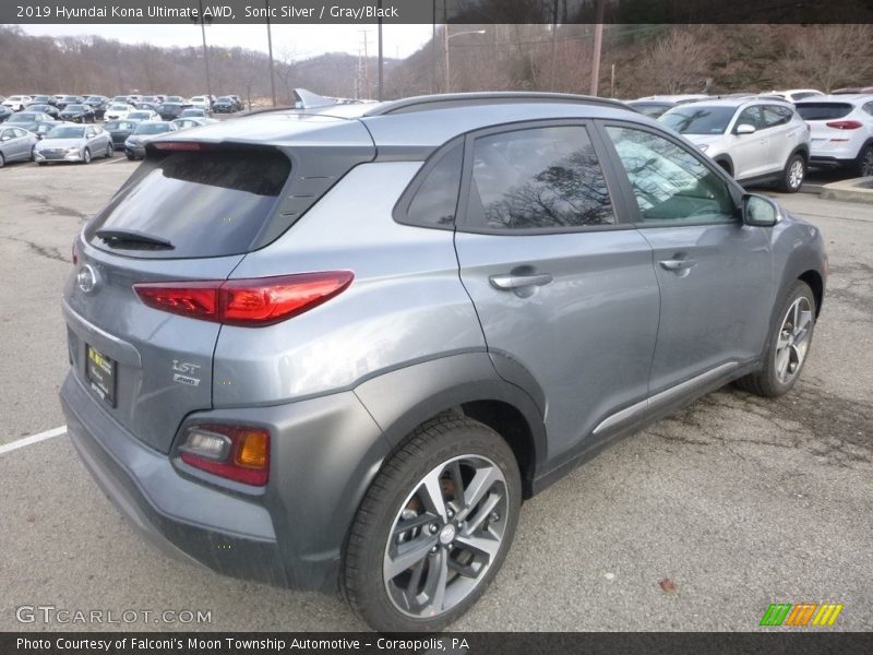 Sonic Silver / Gray/Black 2019 Hyundai Kona Ultimate AWD