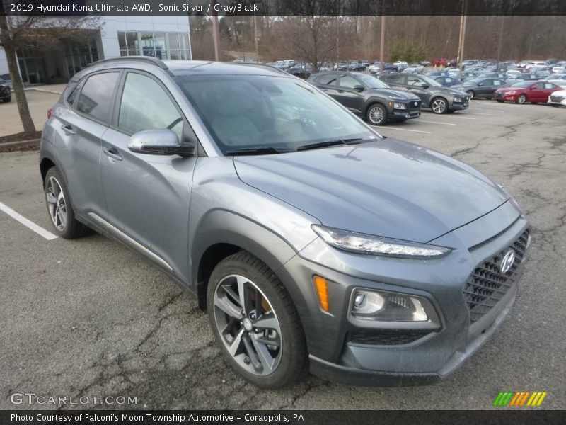 Sonic Silver / Gray/Black 2019 Hyundai Kona Ultimate AWD