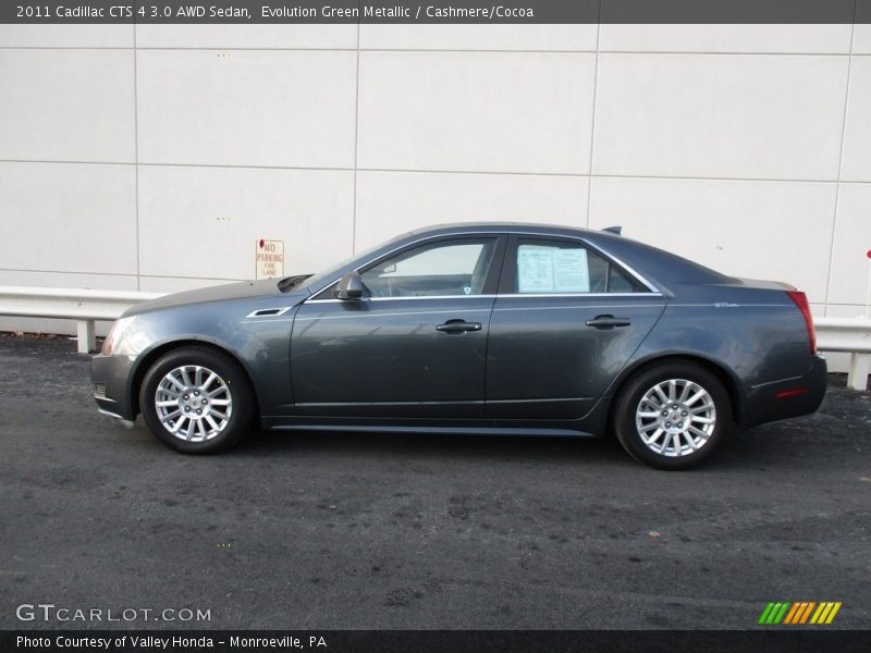 Evolution Green Metallic / Cashmere/Cocoa 2011 Cadillac CTS 4 3.0 AWD Sedan