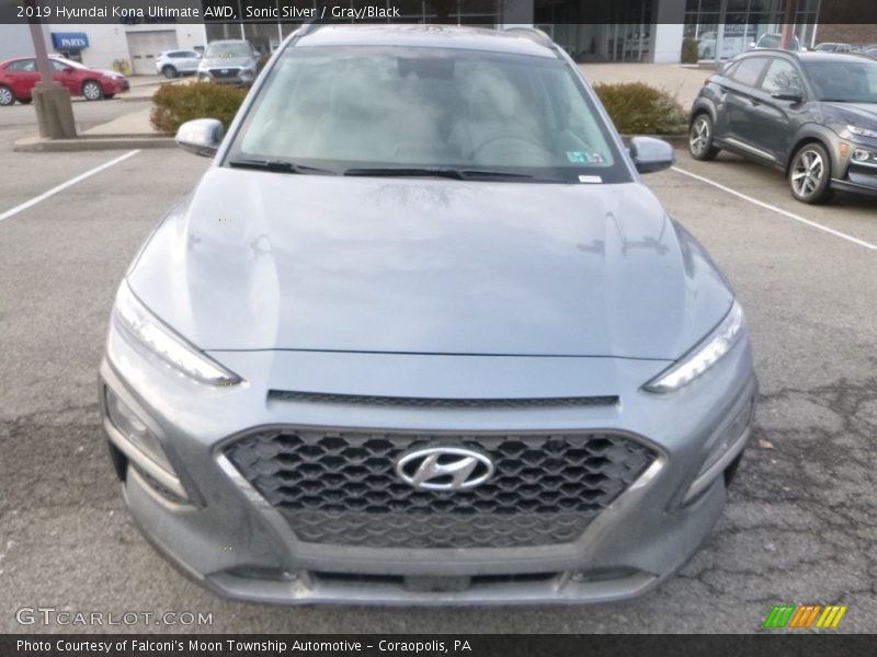 Sonic Silver / Gray/Black 2019 Hyundai Kona Ultimate AWD