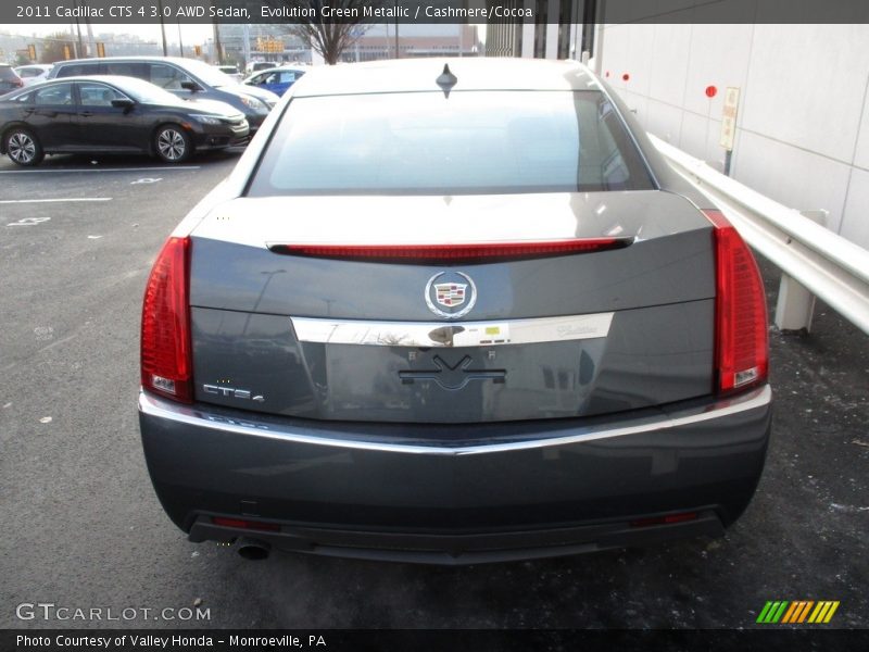 Evolution Green Metallic / Cashmere/Cocoa 2011 Cadillac CTS 4 3.0 AWD Sedan