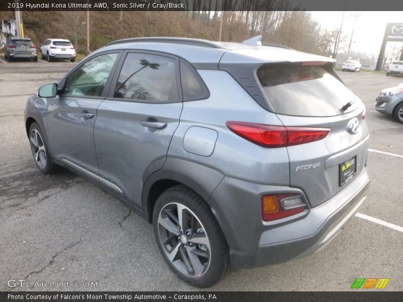 Sonic Silver / Gray/Black 2019 Hyundai Kona Ultimate AWD