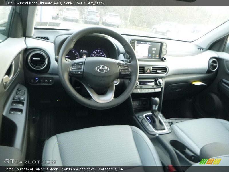 Sonic Silver / Gray/Black 2019 Hyundai Kona Ultimate AWD