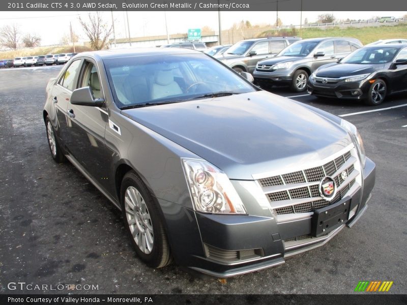 Evolution Green Metallic / Cashmere/Cocoa 2011 Cadillac CTS 4 3.0 AWD Sedan