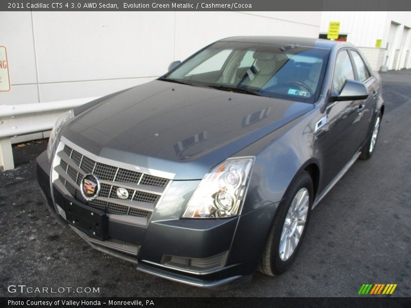 Evolution Green Metallic / Cashmere/Cocoa 2011 Cadillac CTS 4 3.0 AWD Sedan