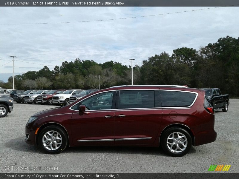 Velvet Red Pearl / Black/Alloy 2019 Chrysler Pacifica Touring L Plus