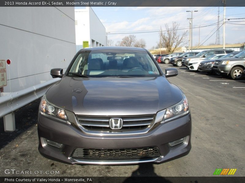 Modern Steel Metallic / Gray 2013 Honda Accord EX-L Sedan