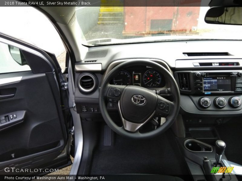 Silver Sky Metallic / Black 2018 Toyota RAV4 LE
