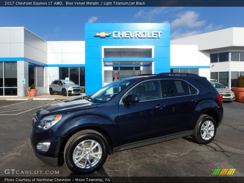 Blue Velvet Metallic / Light Titanium/Jet Black 2017 Chevrolet Equinox LT AWD