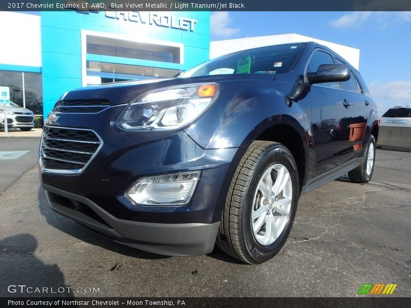 Blue Velvet Metallic / Light Titanium/Jet Black 2017 Chevrolet Equinox LT AWD